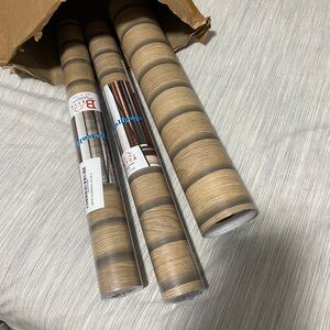 Peel and stick wood panel wallpaper